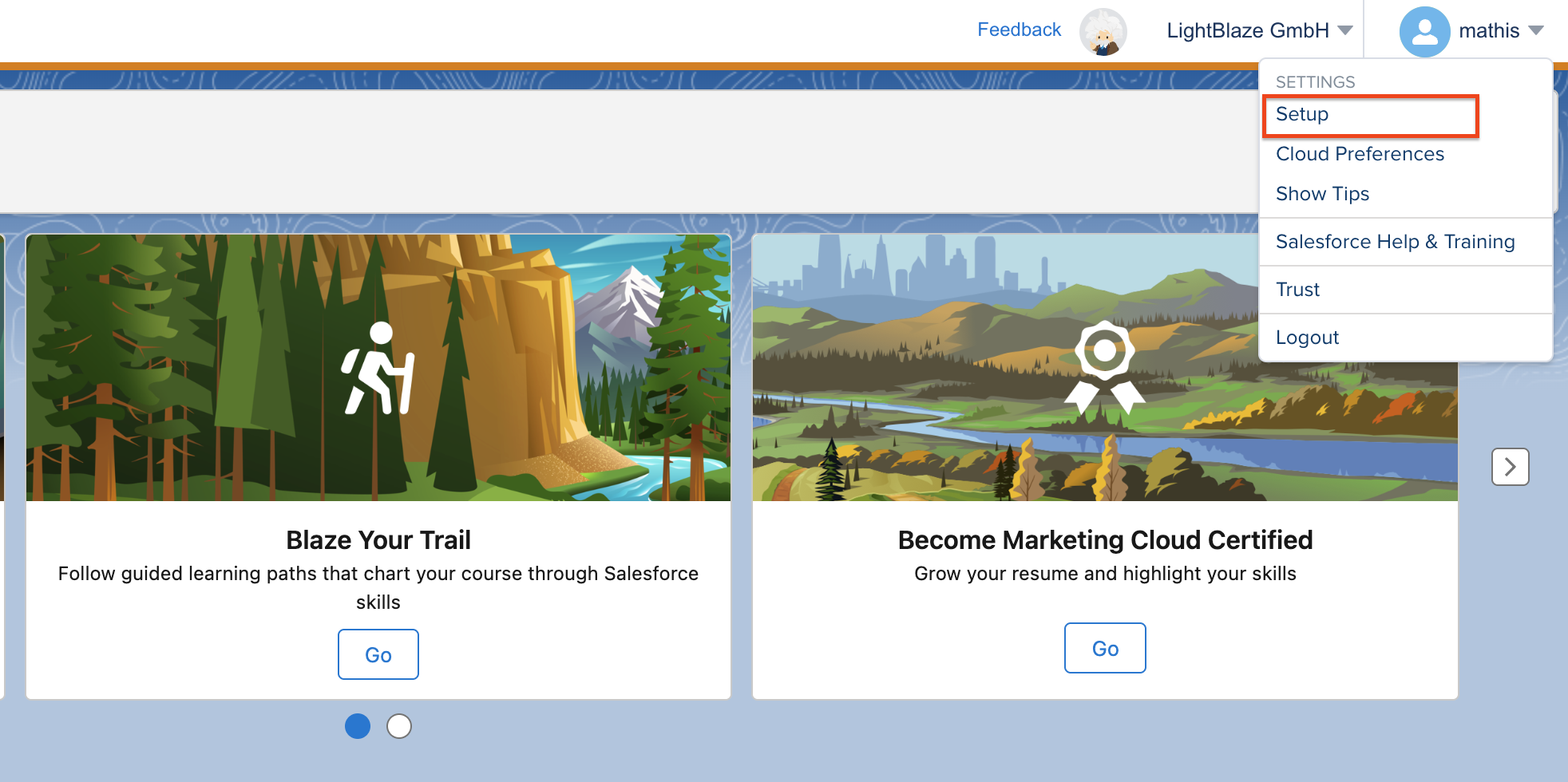Screenshot: Create Marketing Cloud Installed Package