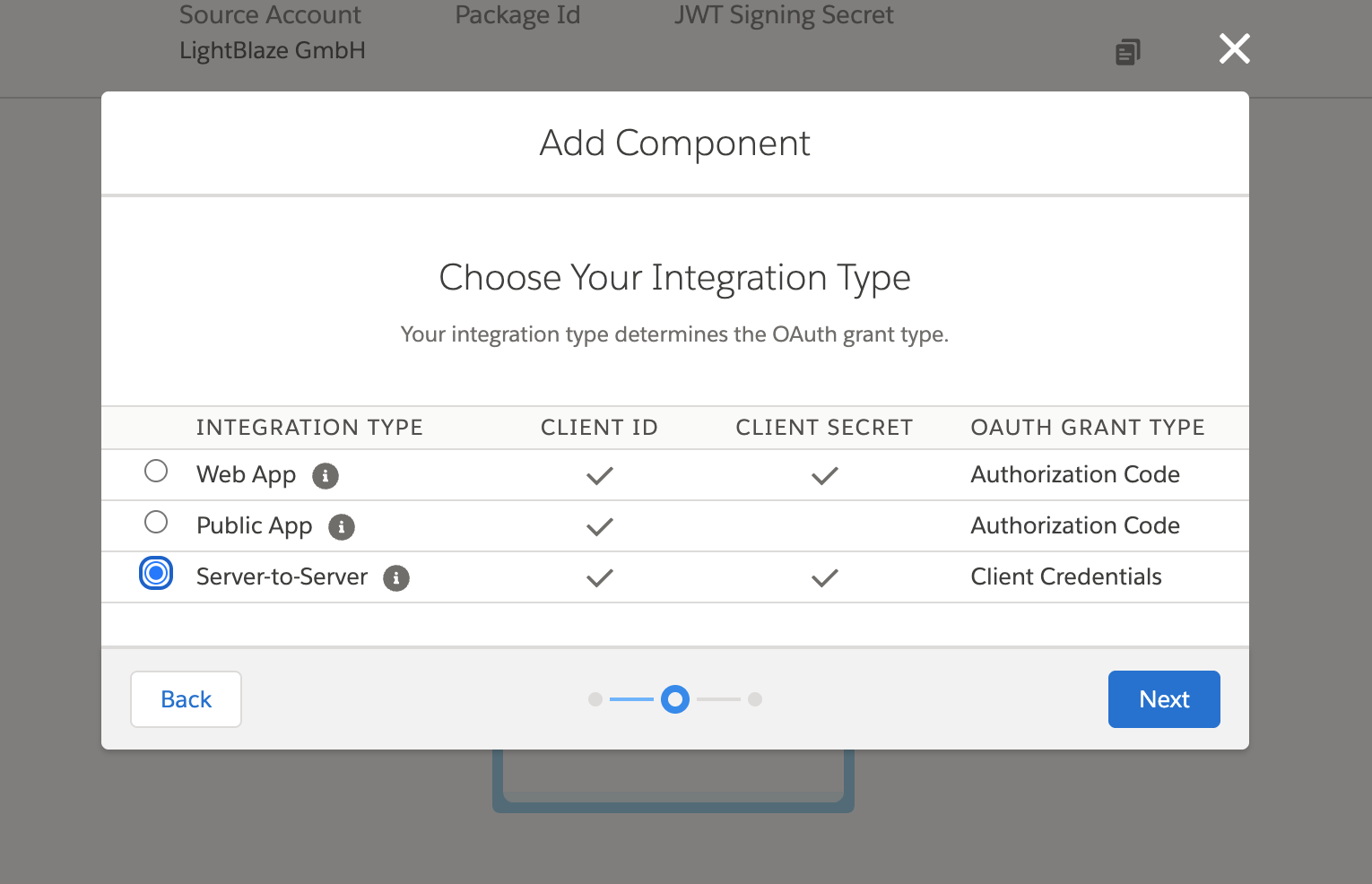 Screenshot: Add Component: