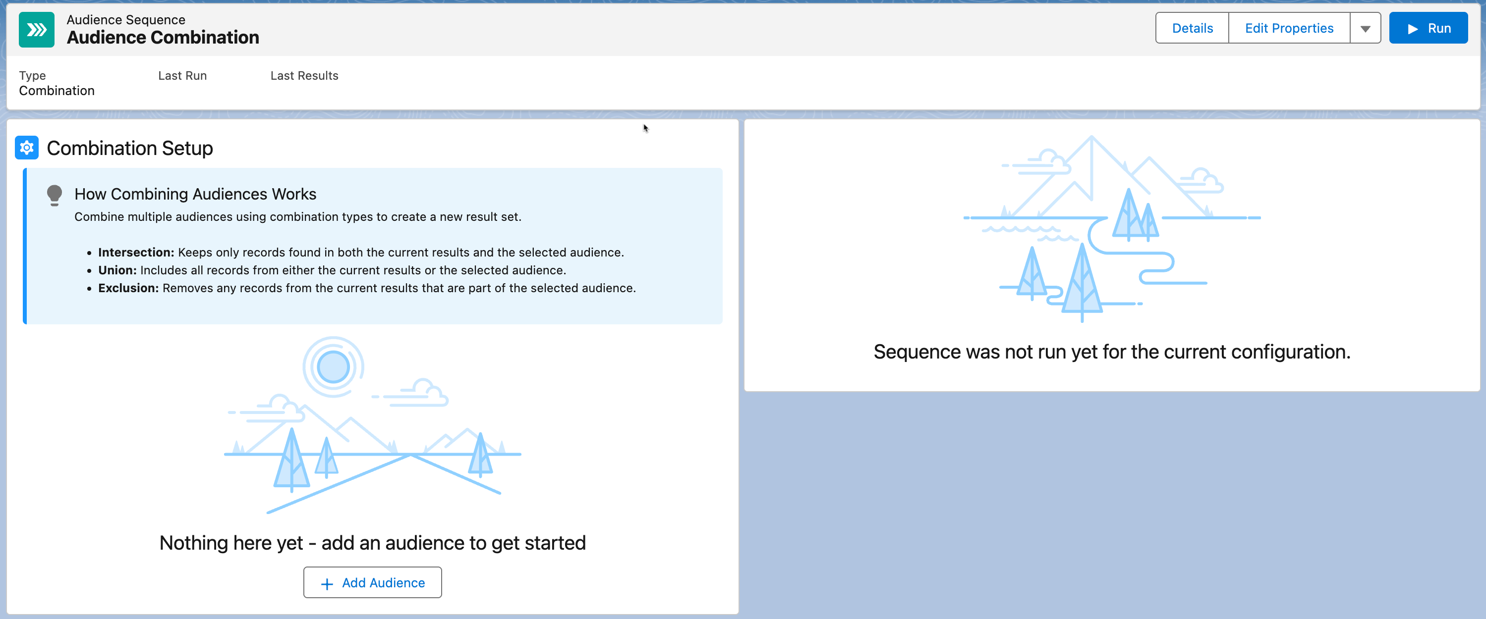 Screenshot: Audience Combination